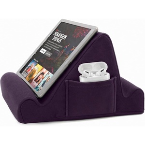 image:imageBrookstone Tablet Lap Cushion  Tablet and Phone Holder for Bed Flights and Travel Two Angled Memory Foam Lap Desk for Reading and Hands Free Viewing Compatible iPad and Kindle Accessories BlackPurple