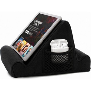 image:imageBrookstone Tablet Lap Cushion  Tablet and Phone Holder for Bed Flights and Travel Two Angled Memory Foam Lap Desk for Reading and Hands Free Viewing Compatible iPad and Kindle Accessories BlackBlack