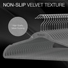 image:imageBROOKSTONE 25 Pack Velvet Hangers NonSlip 360 Swivel Hook Lightweight amp Slim Strong amp Durable Space Saving Design Heavy Duty Wont Stain FabricGray