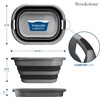 image:imageBROOKSTONE Collapsible Laundry Basket Set Modern Extra Large Collapsible Basket Set Comfort NonSlip Grip Handles Minimalist Space Saving Design Portable PopUp Hamper BPA FREE Dark Grey 2 PACKDark Grey