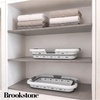 image:imageBROOKSTONE Collapsible Laundry Basket Set Modern Extra Large Collapsible Basket Set Comfort NonSlip Grip Handles Minimalist Space Saving Design Portable PopUp Hamper BPA FREE Dark Grey 2 PACKWhiteGrey  Three Handle Hip Hugger