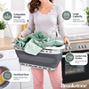 image:imageBROOKSTONE Collapsible Laundry Basket Set Modern Extra Large Collapsible Basket Set Comfort NonSlip Grip Handles Minimalist Space Saving Design Portable PopUp Hamper BPA FREE Dark Grey 2 PACKDark Grey