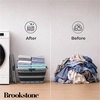 image:imageBROOKSTONE Collapsible Laundry Basket Set Modern Extra Large Collapsible Basket Set Comfort NonSlip Grip Handles Minimalist Space Saving Design Portable PopUp Hamper BPA FREE Dark Grey 2 PACKGreyBlack  Three Handle Hip Hugger