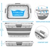 image:imageBROOKSTONE Collapsible Laundry Basket Set Modern Extra Large Collapsible Basket Set Comfort NonSlip Grip Handles Minimalist Space Saving Design Portable PopUp Hamper BPA FREE Dark Grey 2 PACKWhiteGrey  Three Handle Hip Hugger