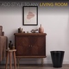 image:imageBROOKSTONE Decorative Metallic Bronze Waste Basket Trash Can  Stylish and Functional Addition to Any RoomBlack