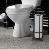 image:imageBROOKSTONE Rose Gold Toilet Paper Holder Freestanding Bathroom Tissue Organizer Minimalistic Storage Solution Stylish Design Holds MEGA RollsBlack Minimal