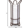 image:imageBROOKSTONE Rose Gold Toilet Paper Holder Freestanding Bathroom Tissue Organizer Minimalistic Storage Solution Stylish Design Holds MEGA RollsBronze Minimal