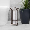image:imageBROOKSTONE Rose Gold Toilet Paper Holder Freestanding Bathroom Tissue Organizer Minimalistic Storage Solution Stylish Design Holds MEGA RollsBronze Minimal