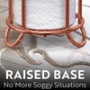 image:imageBROOKSTONE Rose Gold Toilet Paper Holder Freestanding Bathroom Tissue Organizer Minimalistic Storage Solution Stylish Design Holds MEGA RollsRose Gold Minimal