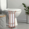 image:imageBROOKSTONE Rose Gold Toilet Paper Holder Freestanding Bathroom Tissue Organizer Minimalistic Storage Solution Stylish Design Holds MEGA RollsRose Gold Minimal