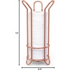 image:imageBROOKSTONE Rose Gold Toilet Paper Holder Freestanding Bathroom Tissue Organizer Minimalistic Storage Solution Stylish Design Holds MEGA RollsRose Gold Minimal
