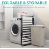image:imageBrookstone 2 Tier Folding Rack  IndoorOutdoor Collapsible Clothes Dryer Stand Laundry or Shoe Rack Heavy Duty Freestanding Garment Hanger Foldable Clothing Drying Rack BlackBlack