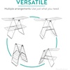 image:imageBrookstone 2 Tier Folding Rack  IndoorOutdoor Collapsible Clothes Dryer Stand Laundry or Shoe Rack Heavy Duty Freestanding Garment Hanger Foldable Clothing Drying Rack BlackWhite