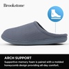 image:imageBrookstone Classic Comfort Mens Memory Foam Indoor SlippersDusty Blue