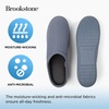 image:imageBrookstone Classic Comfort Mens Memory Foam Indoor SlippersDusty Blue