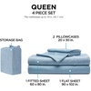 image:imageBrookstone Comfort Cooling Queen Sheet Set 4Piece GrayFaded Denim