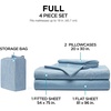 image:imageBrookstone Comfort Cooling Queen Sheet Set 4Piece GrayFaded Denim
