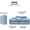 image:imageBrookstone Comfort Cooling Queen Sheet Set 4Piece GrayFaded Denim
