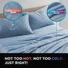 image:imageBrookstone Comfort Cooling Queen Sheet Set 4Piece GrayFaded Denim