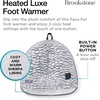 image:imageBrookstone Electric Foot Warmer with 4 Heat Settings Sherpa LinedLuxe  Grey