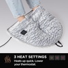 image:imageBrookstone Electric Foot Warmer with 4 Heat Settings Sherpa LinedLuxe  Grey