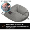 image:imageBrookstone Electric Foot Warmer with 4 Heat Settings Sherpa LinedRegular  Charcoal