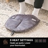 image:imageBrookstone Electric Foot Warmer with 4 Heat Settings Sherpa LinedRegular  Charcoal