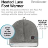 image:imageBrookstone Electric Foot Warmer with 4 Heat Settings Sherpa LinedRegular  Charcoal