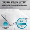 image:imageBrookstone Elite Cooling Memory Foam Pillow 27 x 20 in WhiteDual Comfort Cooling Pillow