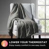 image:imageBrookstone Heated Faux Fur Throw Blanket 50 x 60 in Charcoal