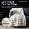 image:imageBrookstone Heated Faux Fur Throw Blanket 50 x 60 in IvoryIvory