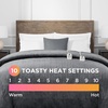 image:imageBrookstone Heated Plush Herringbone Blanket King CharcoalCharcoal