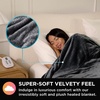 image:imageBrookstone Heated Plush Herringbone Blanket King CharcoalCharcoal