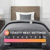 image:imageBrookstone Heated Plush Herringbone Blanket King CharcoalGray