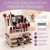 image:imageBrookstone Makeup Organizer Countertop Cosmetic Display Case Acrylic Makeup Storage for Vanity Clear Makeup Organizer for Vanity Accessories Holder with DrawersClear 1 Pack Case with Drawers
