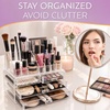 image:imageBrookstone Makeup Organizer Countertop Cosmetic Display Case Acrylic Makeup Storage for Vanity Clear Makeup Organizer for Vanity Accessories Holder with DrawersClear 1 Pack Case with Drawers