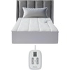 image:imageBrookstone Matelasse Knit Heated Mattress Pad Twin WhiteWhite
