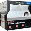 image:imageBrookstone Matelasse Knit Heated Mattress Pad Twin WhiteWhite Cotton