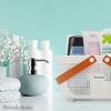 image:imageBrookstone Modern Large Portable Shower Caddy with Soft Silicone Carrying Handle Bathroom Organizer Basket Plastic Bath Tote and Shower Organizer Quick Dry Drainage Holes BPA Free WhiteWhite  Cream