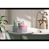 image:imageBrookstone Modern Large Portable Shower Caddy with Soft Silicone Carrying Handle Bathroom Organizer Basket Plastic Bath Tote and Shower Organizer Quick Dry Drainage Holes BPA Free WhiteClear  Frost