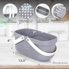 image:imageBrookstone Modern Large Portable Shower Caddy with Soft Silicone Carrying Handle Bathroom Organizer Basket Plastic Bath Tote and Shower Organizer Quick Dry Drainage Holes BPA Free WhiteGray  Charcoal