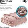 image:imageBrookstone Nap Plush Throw Blanket for Couch SilverBlush