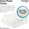 image:imageBrookstone Nap Plush Throw Blanket for Couch SilverWhite