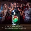 image:imageBrookstone Rumble Tower Portable Bluetooth Speaker with LED Light Show and 3 Light Modes Wireless Speaker Portable Speaker with Wheels Handle for Easy Carry Rechargeable Mic Input USBAUXFM