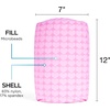 image:imageBrookstone Squishy FOM Cushion Pillow Small 12 x 7 in LilacHearts