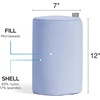 image:imageBrookstone Squishy FOM Cushion Pillow Small 12 x 7 in LilacLight Blue