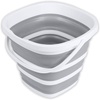 image:imageBrookstone Collapsible Bucket Foldable Cleaning Bucket with Handle Household Essentials Cleaning Basin and Dust Mop Bucket Collapsible Wash Basin for Car Cleaning 26 Gal 10L Square White