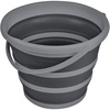 image:imageBrookstone Collapsible Bucket Foldable Cleaning Bucket with Handle Household Essentials Cleaning Basin and Dust Mop Bucket Collapsible Wash Basin for Car Cleaning 26 Gal 10L Square GreyGrey  Round