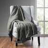 image:imageBrookstone Heated Faux Fur Throw Blanket 50 x 60 in Charcoal