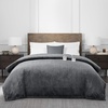image:imageBrookstone Heated Plush Herringbone Blanket King CharcoalCharcoal